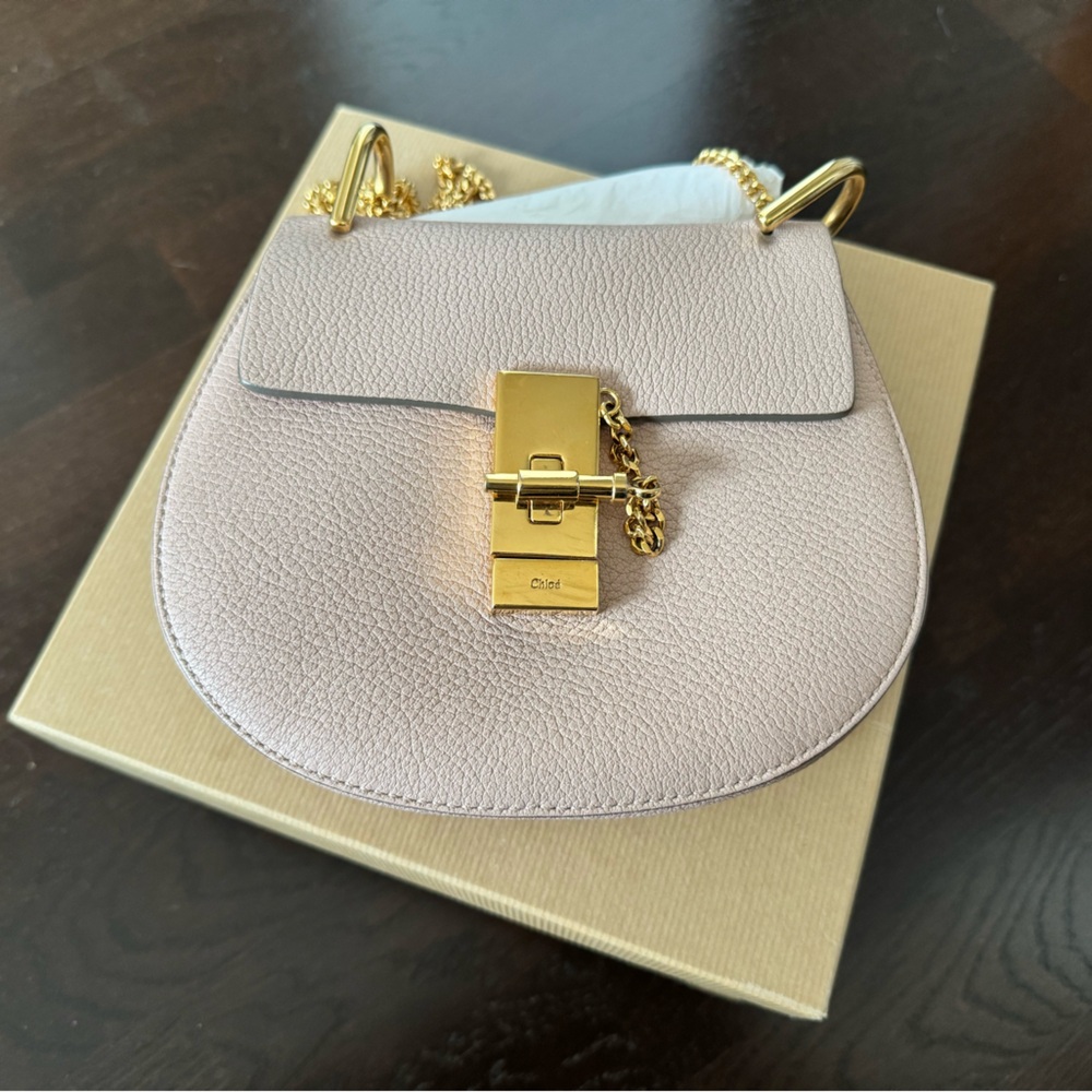 Chloe Cream and Gold Crossbody Bag